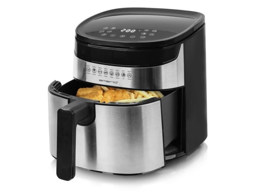 EMERIO AF-129084 Kuumailmapannu 4,5 l 1300 W Tarttumaton pinnoite, ajastintoiminto Musta (AF-129084)