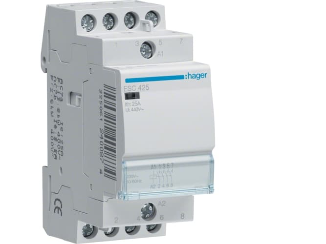 Kontaktor 25A 4 Slutte 230V 2M