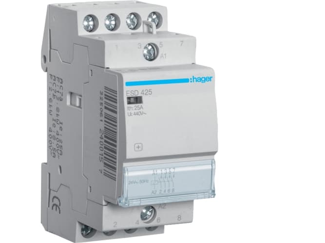 Kontaktor 25A 4 Slutte 24V 2M