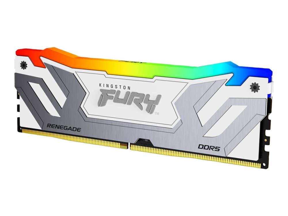Kingston Technology FURY 24 Gt 8400 MT/s DDR5 CL40 CUDIMM Renegade RGB valkoinen XMP, 24 GB, 1 x 24 GB, DDR5, 288-pin DIMM
