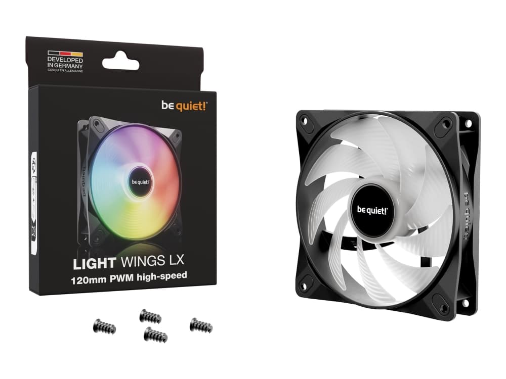 ole hiljaa! LIGHT WINGS LX 120mm PWM high-speed, tuuletin, 12 cm, 2100 rpm, 30,9 dB, 61,8 kubikfod/min., 105,1 m³/t