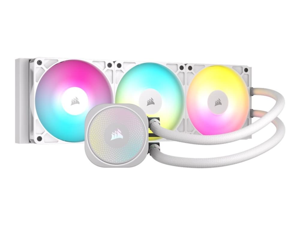 Corsair Nautilus 360 RS ARGB Liquid, All-in-one-nesteenjäähdytin, 1700 RPM, Valkoinen