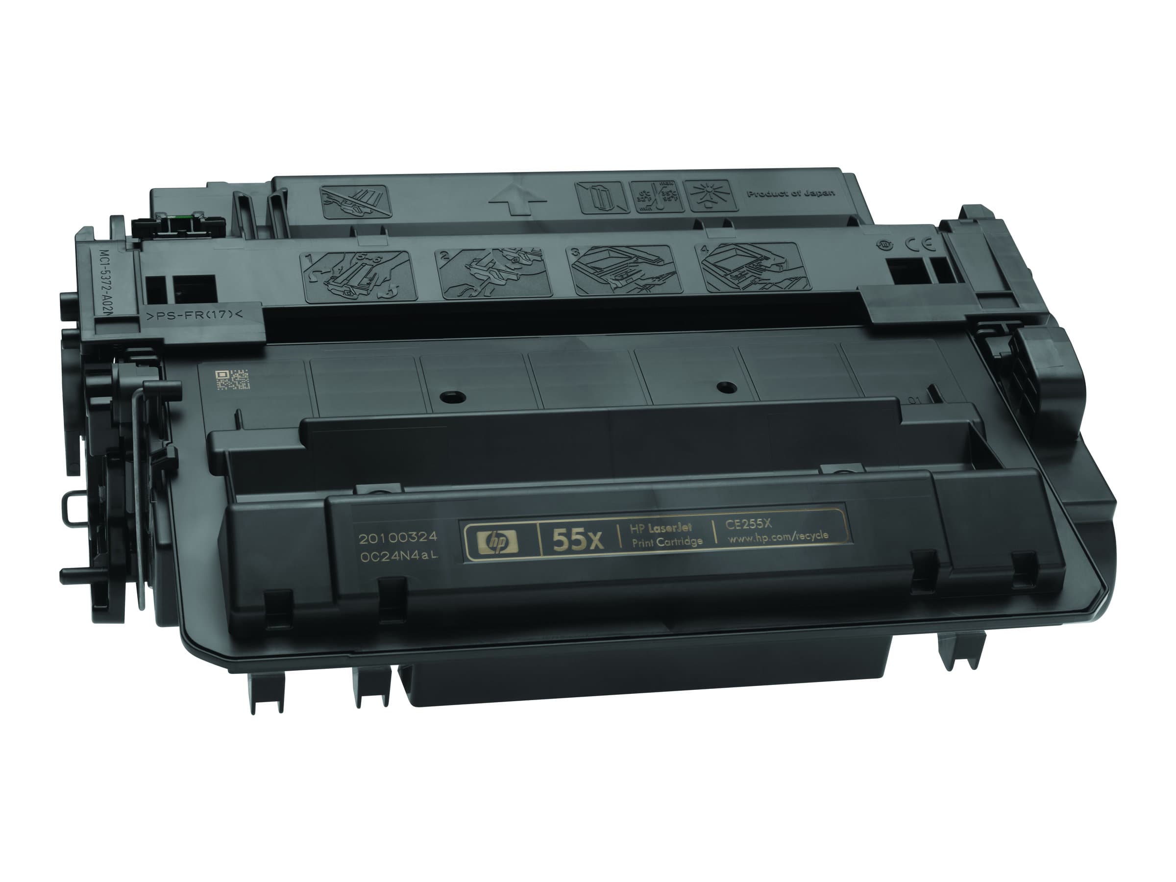 HP 55X, alkuperäinen riittoisa musta LaserJet-värikasetti, 12500 sivua, Musta, 1 kpl
