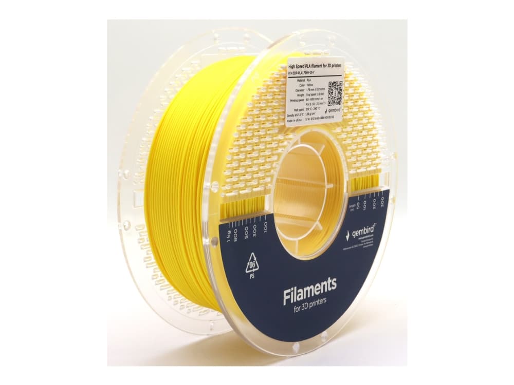 Gembird - Keltainen - 1 kg - 330 m - keltainen - värillinen laatikko - PLA filamentti (3D)