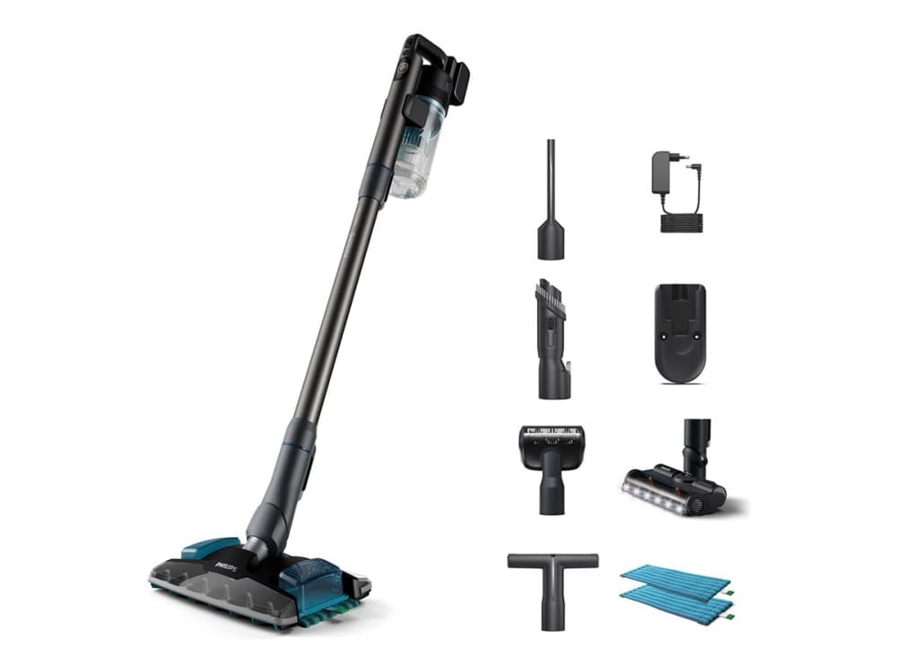 Philips 8000 series XC8055/01 Johdoton Aqua Plus -imuri, Sauvaimuri, Pussiton, Sininen, 0,6 L, Suorakulmainen, Kuiva ja märkä