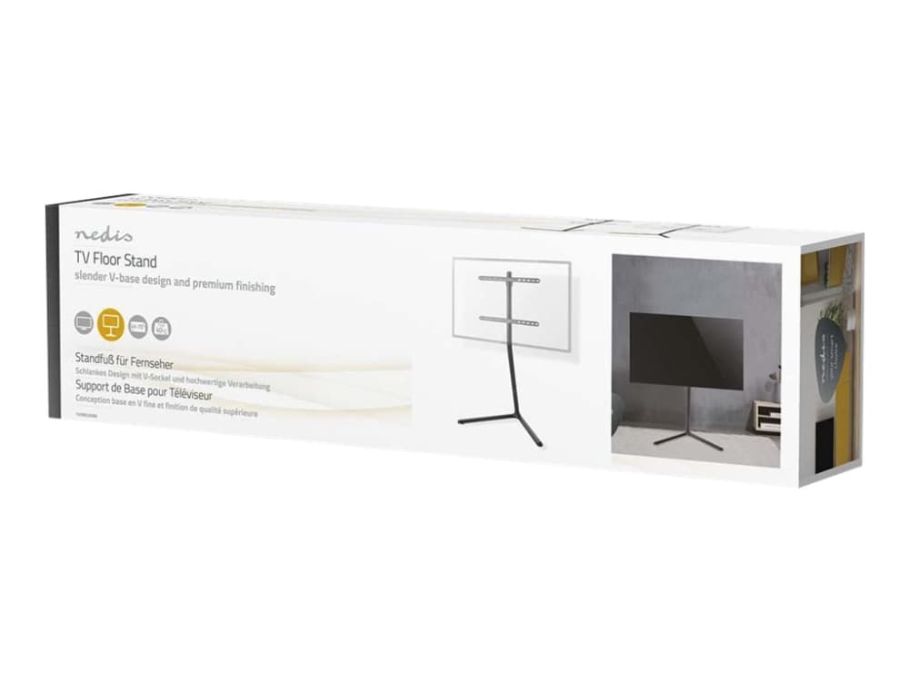 Nedis TVSM5250BK, 124,5 cm (49), 177,8 cm (70), 200 x 200 mm, 600 x 400 mm, Alumiini, Terästä, Musta
