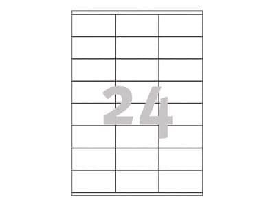 Avery Zweckform 3475, Valkoinen, A4, Paperi, Laser/Inkjet, Kiinteä, Suorakulmio