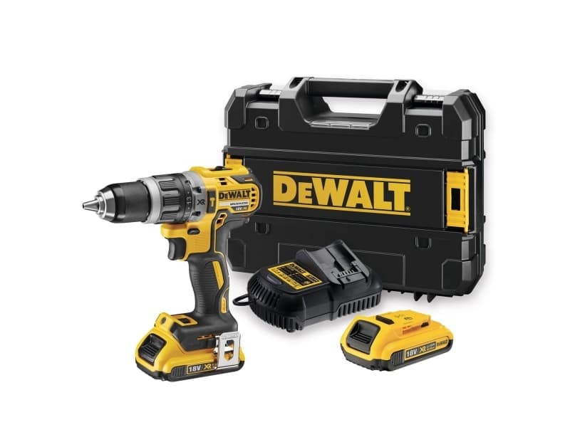 DeWALT DCD796D2-QW - Vasaraporakone/porakone - akkuporakone - 2-nopeuksinen - avaimeton porakärry 13 mm - 70 N-m - 2 akkua - 18 V