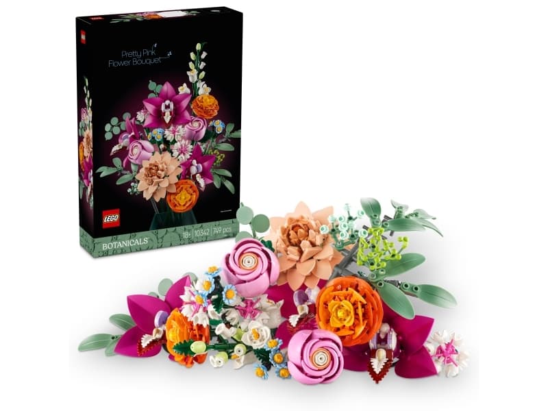 LEGO Botanicals 10342 Kaunis vaaleanpunainen kukkakimppu