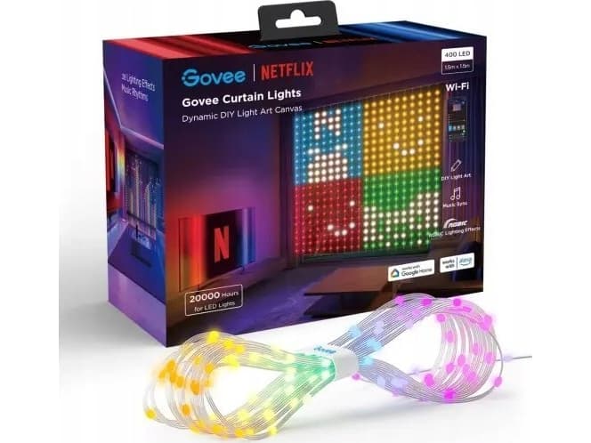 Govee WiFi & Bluetooth Curtain Light (Netflix Version)