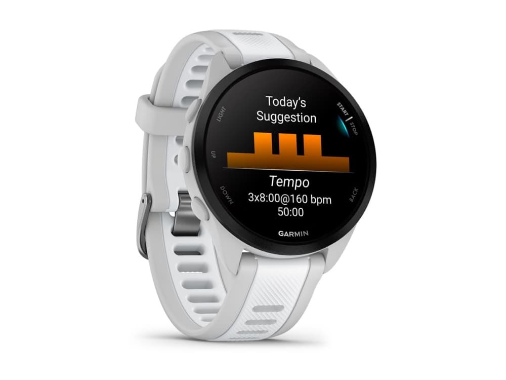 Garmin Forerunner 165 Music älykello, sumunharmaa / valkoinen kivi