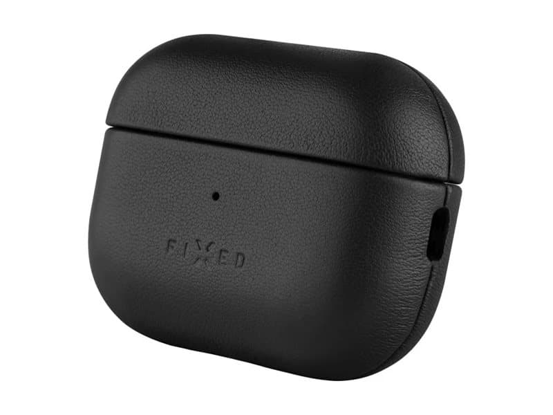 FIXED PodsLeather - Suojakuori langattomien kuulokkeiden latauskotelolle - MagSafe-yhteensopivuus - aitoa nahkaa - musta - Apple AirPods Pro -laitteelle (2. sukupolvi)