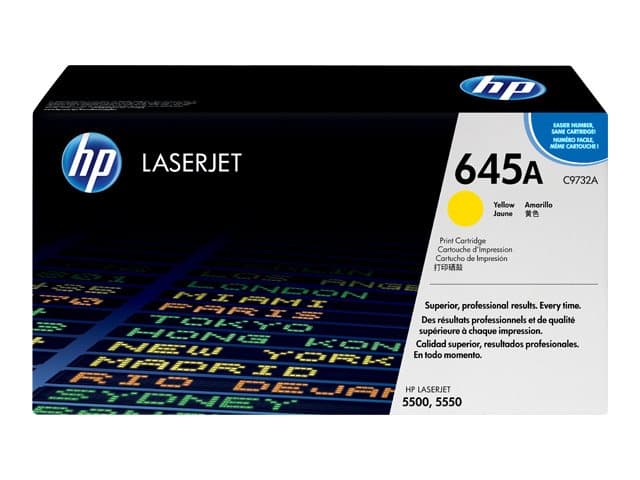 HP 645A, alkuperäinen keltainen LaserJet-värikasetti, 12000 sivua, Keltainen, 1 kpl