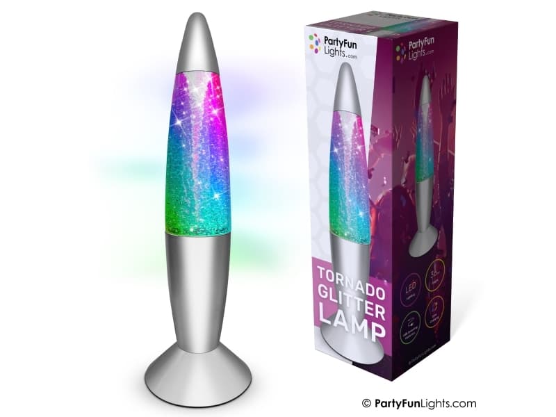 Tornado glitter-valaisin - Monivärinen K: 36cm