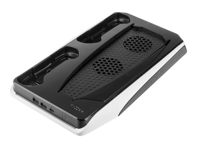 FIXED - Latausteline - 4 lähtöliitäntää (2 x USB, 2 x USB-C) - musta, valkoinen
