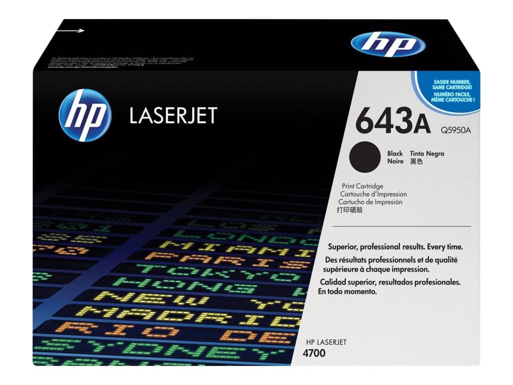 Lasertoneri HP 643A Q5950A, 11 000 sivua, musta
