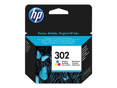 Mustekasetti HP 302 F6U65AE, 165 sivua, syaani/keltainen/magenta