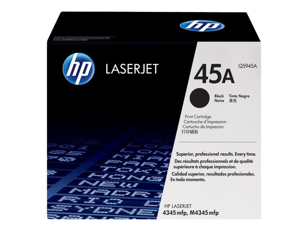 HP 45A, alkuperäinen musta LaserJet-värikasetti, 18000 sivua, Musta, 1 kpl