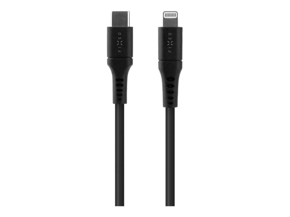 Korjattu | Nestemäinen silikonikaapeli USB-C/Lightning, 2m | FIXDLS-CL2-BK