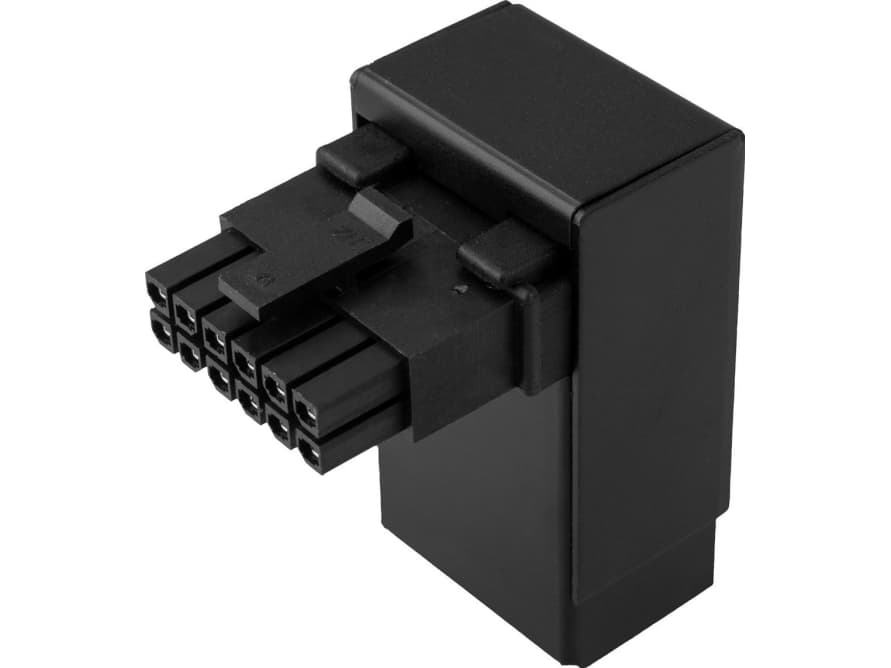 Kolink Core Pro 12V-2x6 90 asteen sovitin - tyyppi 2, juodos spalvos