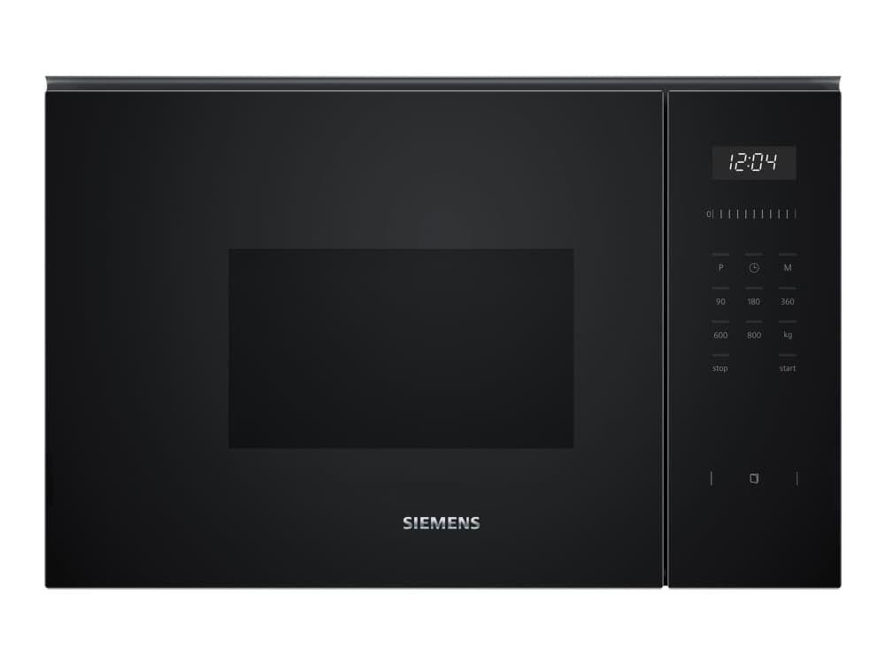 Siemens iQ500 BF525LMB1, Kiinteä, Solo-mikroaaltouuni, 20 L, 800 W, Sisäänrakennettu näyttö, LED