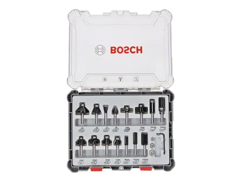 Bosch 2 607 017 471, Poranteräsarja, 6 mm, 15 kpl, 35, 25, 13, 16, 32, 13, 16, 27, 29, 25, 19, 8, 10 mm, 25,45,60°