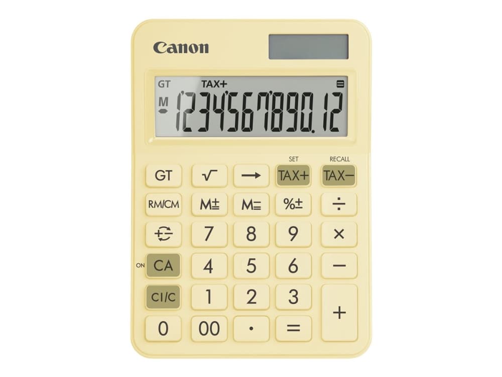 Canon LS-125KB, Työpöytä, Perus, 12 lukua, Akku/Aurinko, Keltainen