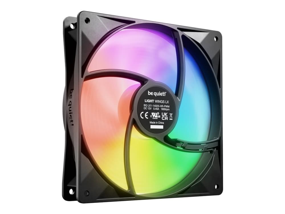 be quiet! LIGHT WINGS LX 140mm PWM High Speed 3-Pack Black, Tuuletin, 14 cm, 1800 RPM, 127,9 m³/h, musta