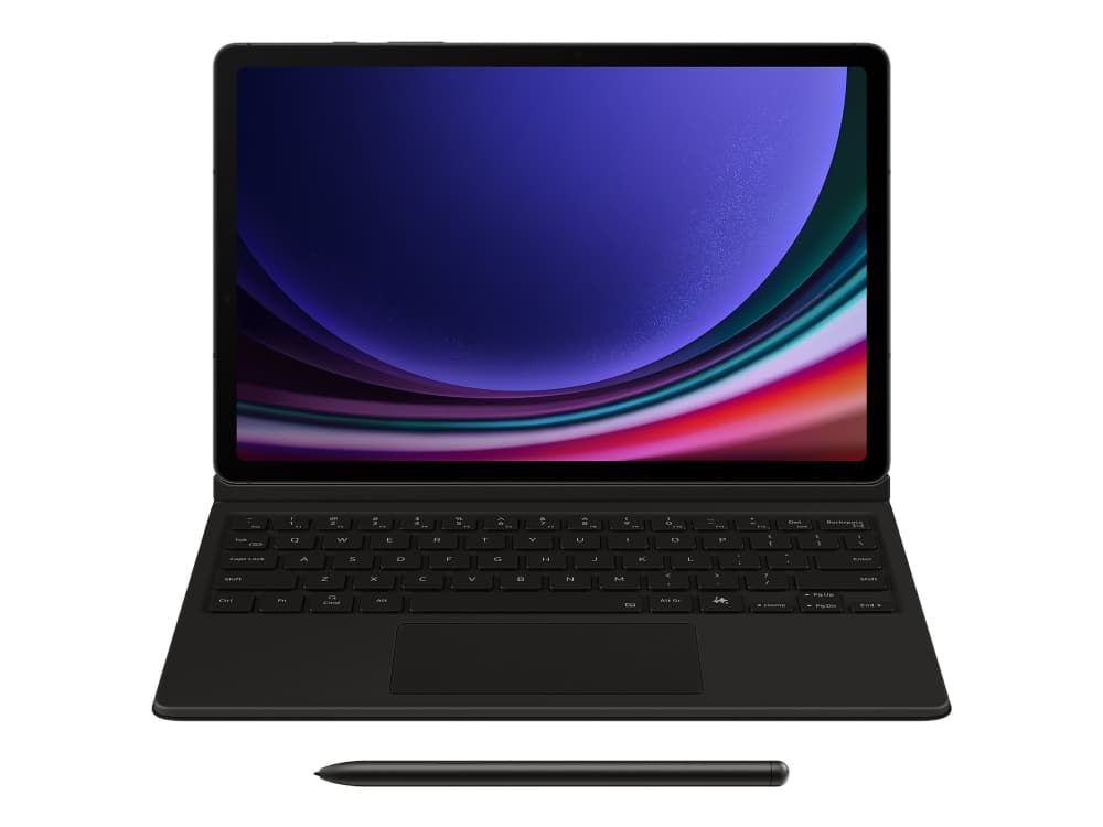 Samsung Galaxy Tab S9 | S9 FE AI Book Cover Keyboard Black, Pohjoismainen, Kosketuslevy, Samsung, Galaxy Tab S9, Galaxy Tab S9 FE, musta, 27,9 cm (11)