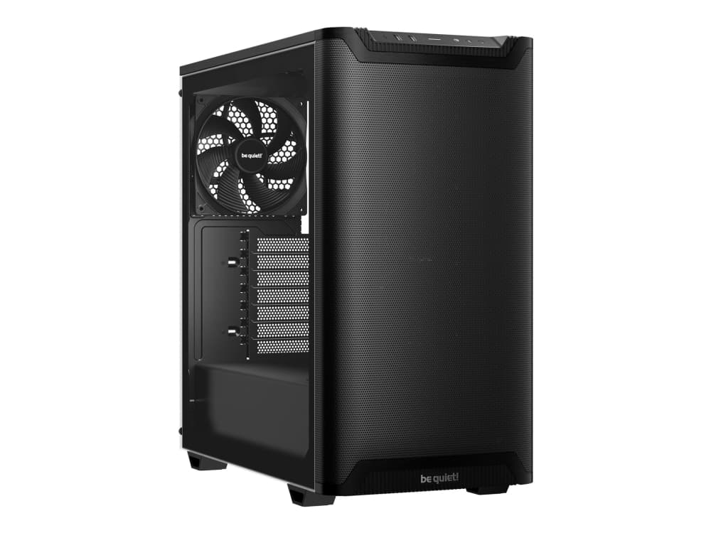 ole hiljaa! PURE BASE 501 Airflow Window Musta, Midi Tower, PC, Musta, ATX, micro ATX, Mini-ITX, Akryylinitriilibutadieenistyreeni, Teräs, Karkaistu lasi, 17,8 cm