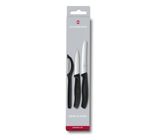 Victorinox Swiss Classic vihannessarja kuorimalla 3-osainen musta