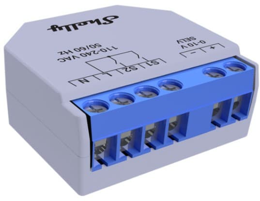 Shelly Plus 0-10V, Himmennin, IEEE 802.11b, IEEE , IEEE 802.11n, 30 m, 50 m, Sisäänrakennettu, Langaton