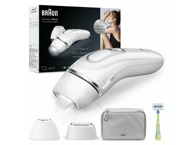 Braun Silk-expert Pro PL3122, valkoinen, voimakas pulssivalo (IPL), 4 J/cm², vaihtovirta