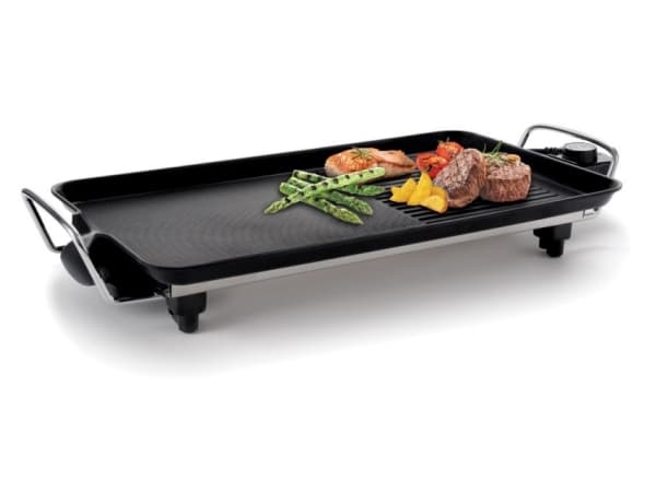 Fritel GT 1375, musta, Hopea, Suorakulmainen, Rotaatio, Ritilä + Paistilevy, 480 x 200 mm, Alumiini