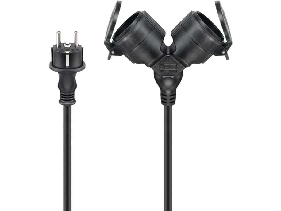 Goobay 65435, 10 m, Ulkona, Tyyppi F, Type EF (CEE 7/7), IP44, Polyvinyylikloridi (PVC)