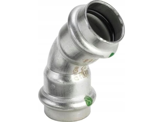 VIEGA Inox taivutus 45 astetta 18 mmInox, ruostumattomasta teräksestä valmistettu holkki/holkki, SC-Contur