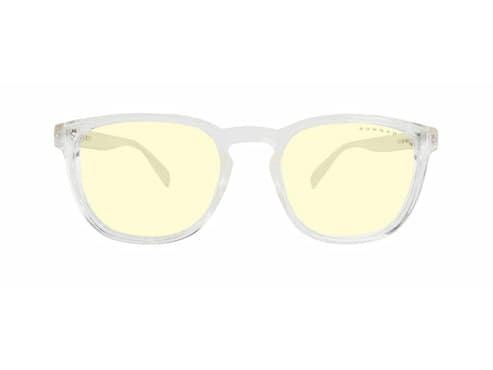 Gunnar Optiks Oakland, Unisex, Ovaali, Classic, Läpinäkyvä, Valkoinen, Nailon, Meripihka