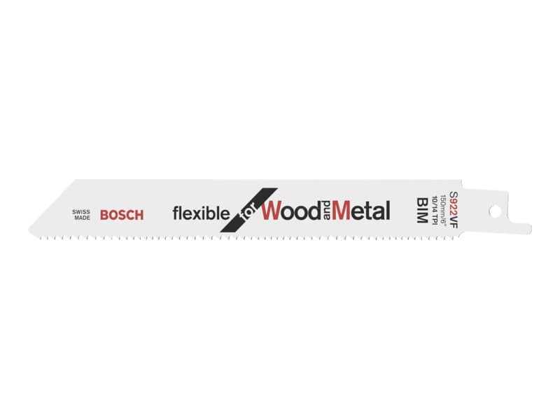 Bosch flexible for Wood and Metal S 922 VF - Sahanterä - muoville, puulle, jossa on nauloja - 2 kpl - pituus: 150 mm - leveys: 19 mm
