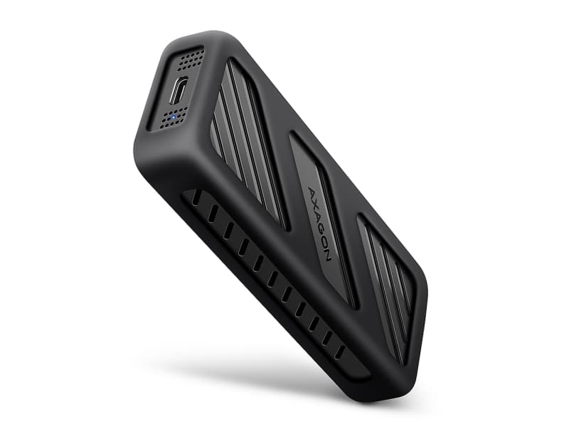 Axagon EEM2-20G NVMe-SSD-Gehäuse USB-C 3.2 20 Gbps 2230 - 2280 - schwarz, SSD-kotelo, M.2, M.2, NVMe-oF, PCI Express, 20 Gbit/s, USB-liitettävyys, musta