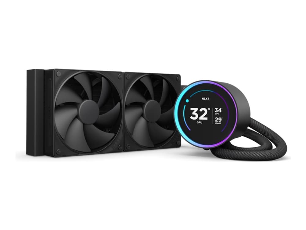 NZXT Kraken Elite 240, All-in-one nestejäähdytin, 12 cm, 73,47 kuutiometriä/min, musta