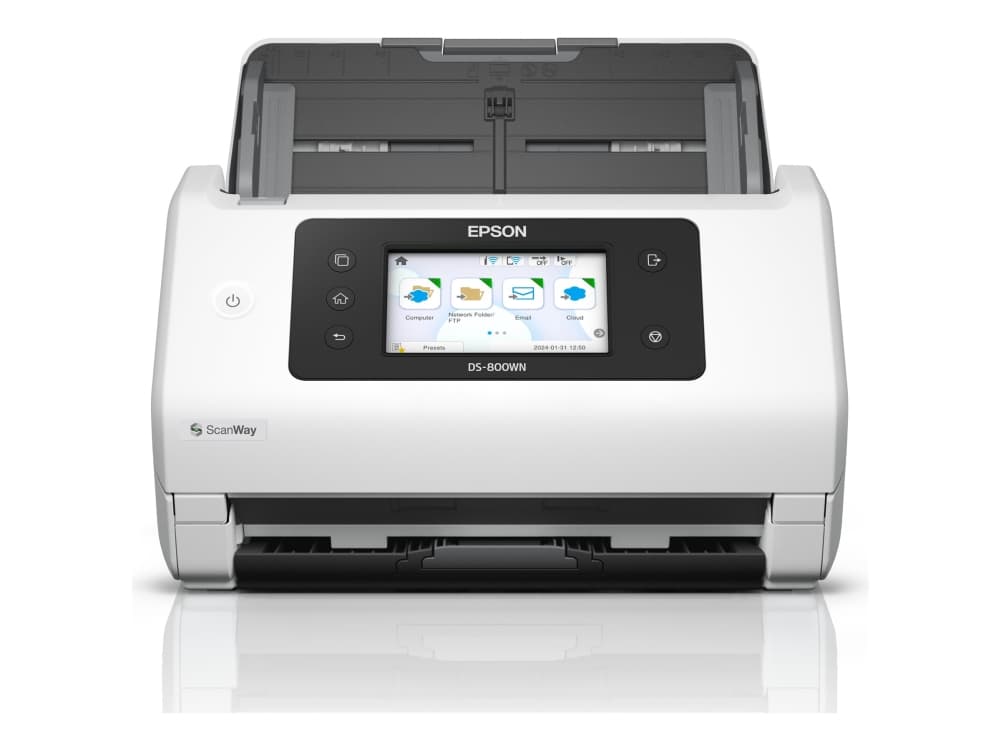 Epson WorkForce DS-800WN, 215,9 x 6096 mm, 600 x 600 DPI, 30 bittiä, 24 bittiä, 10 bittiä, 8 bittiä