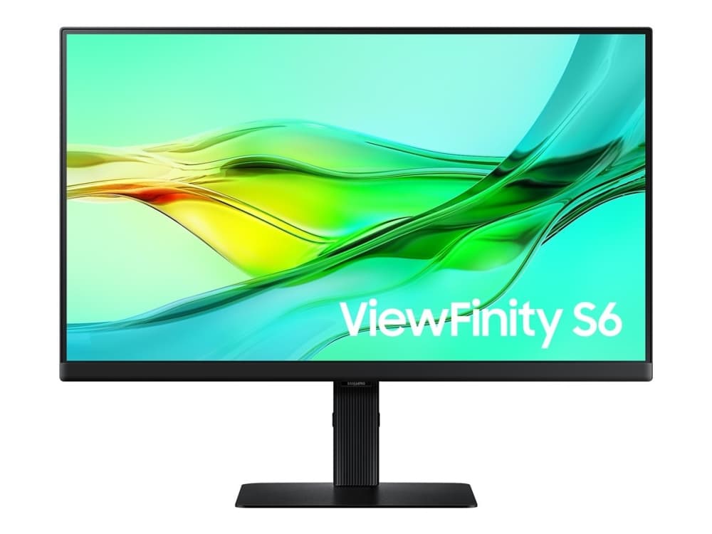 Samsung ViewFinity S6 S24D604UAU - LED-näyttö - USB - 24 - 2560 x 1440 QHD @ 100 Hz - IPS - 350 cd/m² - 1000:1 - HDR10 - 5 ms - HDMI, 2xDisplayPort, USB-C - musta