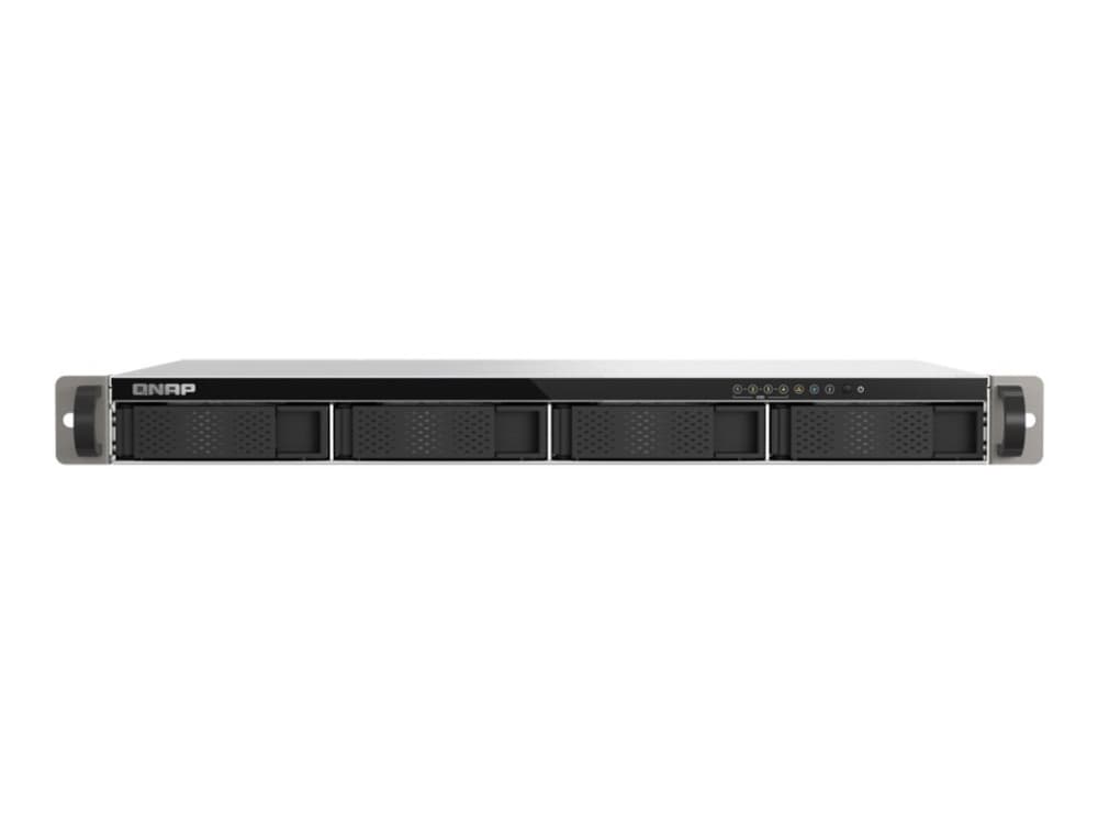 QNAP TS-433EU - NAS-palvelin - 4 lokeroa - rackversio - SATA 6Gb/s - RAID 0, 1, 5, 6, 10, JBOD, 50, 60 - RAM 4 GB - Gigabit Ethernet / 2.5 Gigabit Ethernet - iSCSI-tuki - 1U - 1U:n yksikkö