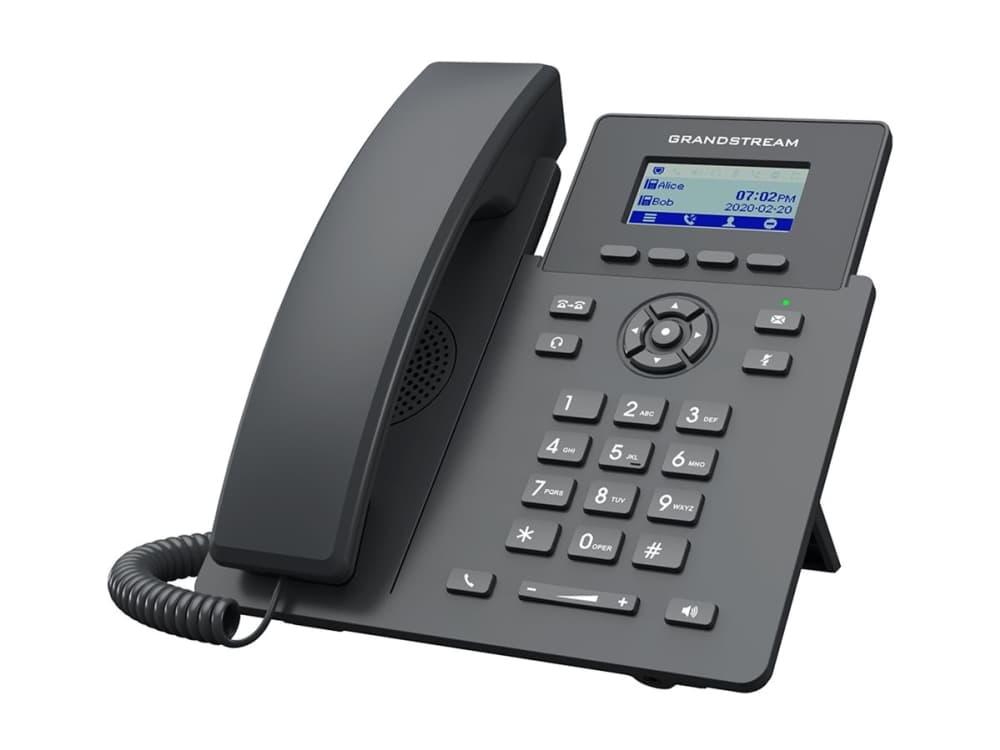 Grandstream Networks GRP2601, IP Phone, Musta, Johdollinen puhelin, 1 linjat, LCD, 5,61 cm (2.21)