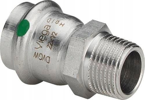 Sanpress Inox overgang 28 mm x 1 ruostumaton teräs, 436520