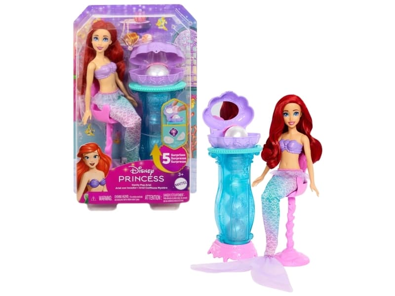Disney Princess Vanity Pop Ariel nukke ja tarvike, Muotinukke, Naaras, 3 vuosi/vuosia, Tyttö, 300 mm, 330 g