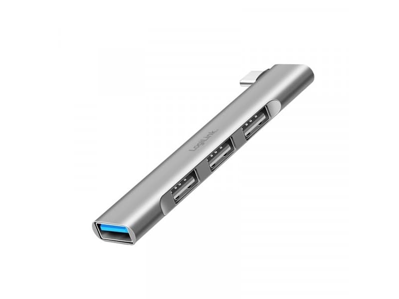 LogiLink USB 3.2 Gen1 -keskitin, 4-porttinen, USB-C, 1x USB3.0 AF, 3x USB2.0 AF