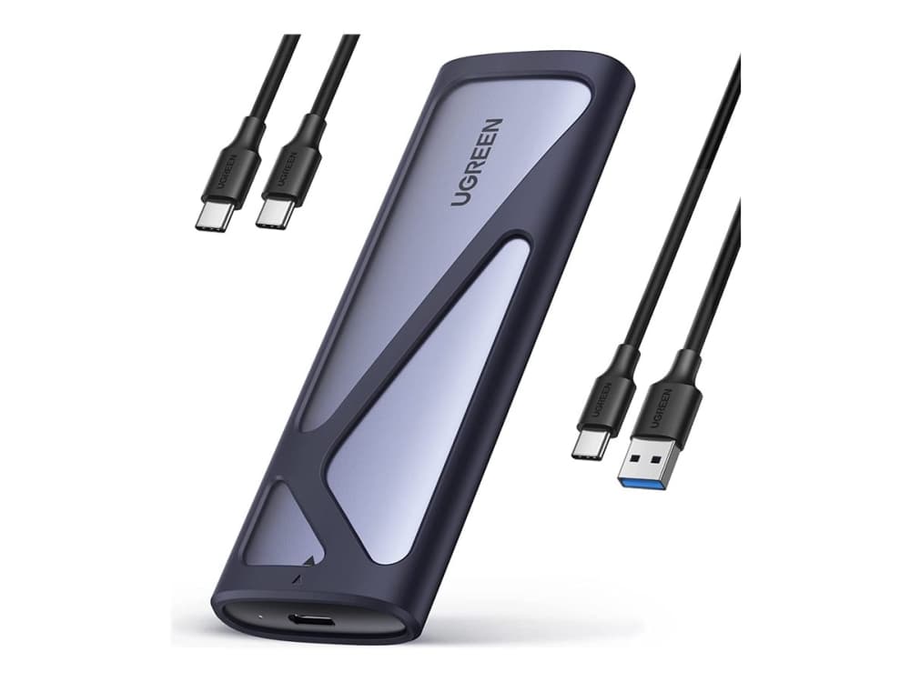 UGREEN CM400 M.2 SSD-kotelo, NVMe, SATA, 10Gbps, USB-C (harmaa)