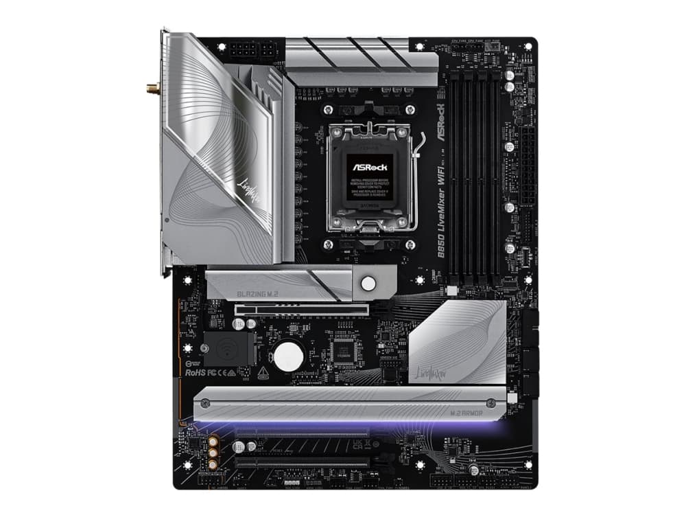 Asrock B850 LiveMixer WiFi -emolevy ATX AM5 -kantaan