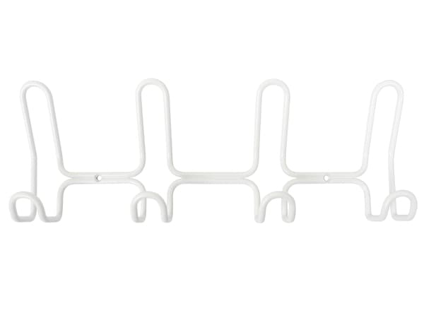 HOME It® design-vaateteline, jossa 4+4 koukkua, valkoinen